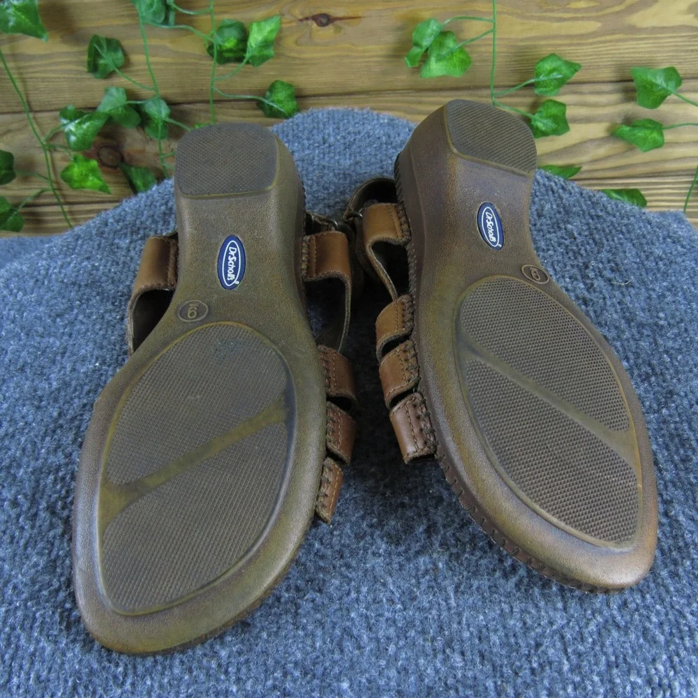 Dr. Scholl's‎ Faye Women's 9 Brown Leather Sandals Comfortable Slingback